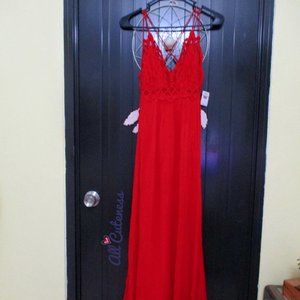 Free People Red Slip Dress